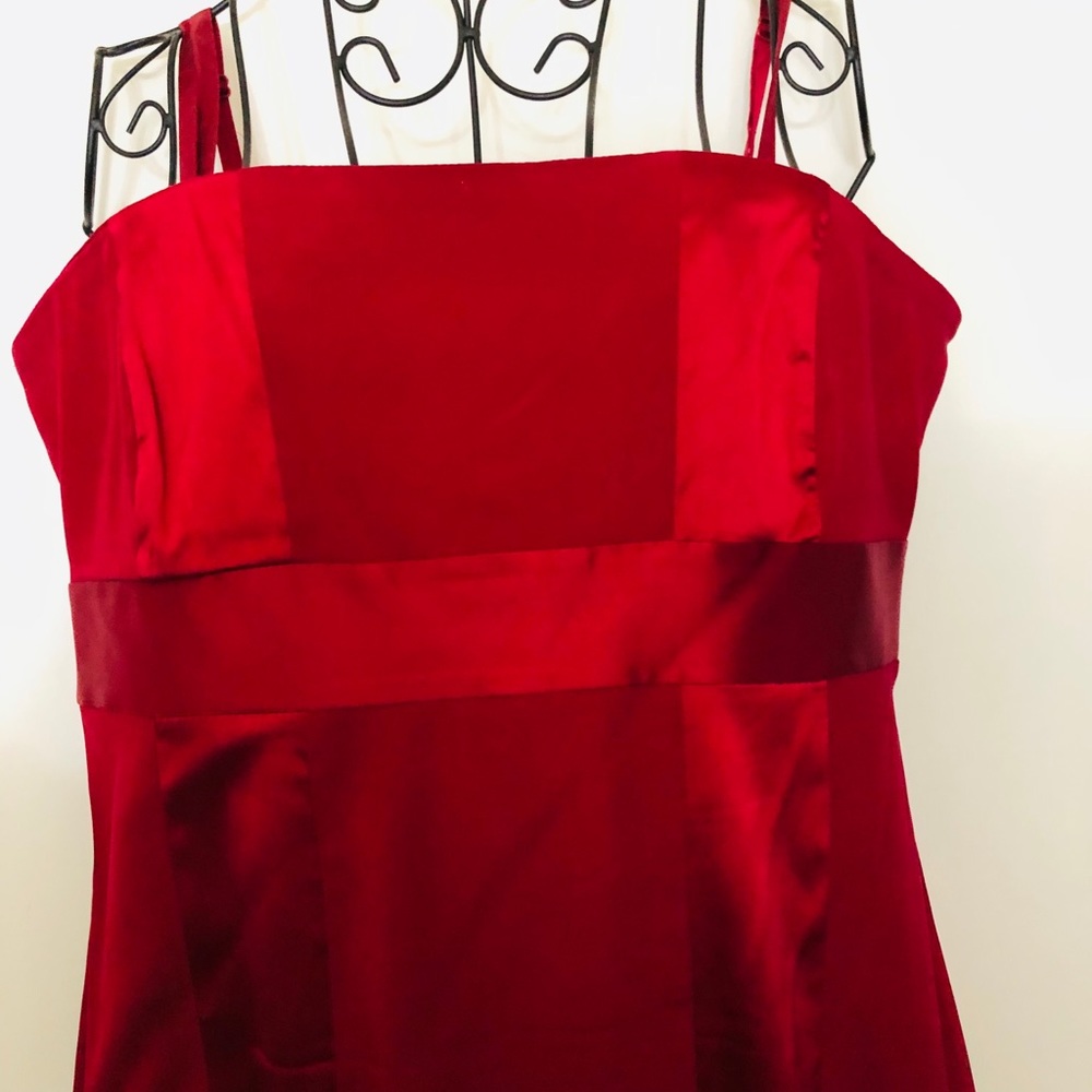 Red Velvet Spaghettis Strap Mini Dress main image 1